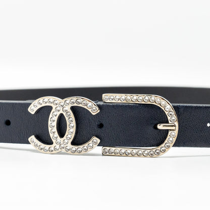 Chanel 20S Size 85 CC logo Belt Navy Blue