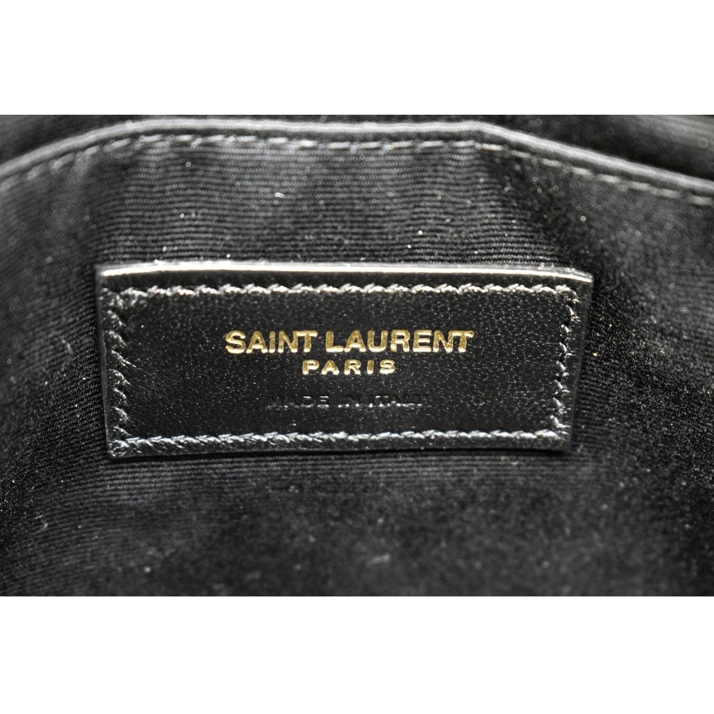 YVES SAINT LAURENT Monogram Leather Pouch Grey