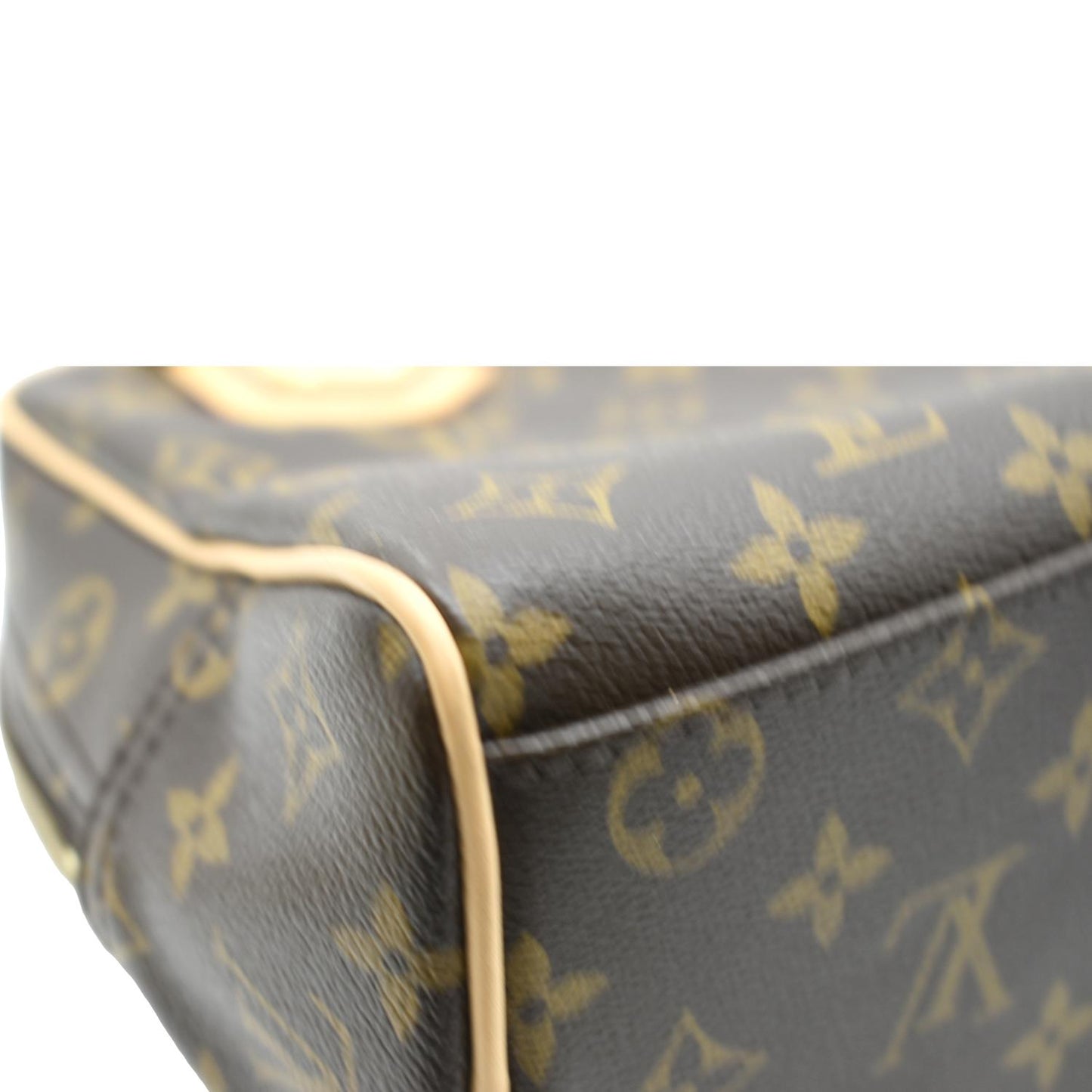 LOUIS VUITTON Manhattan PM Monogram Canvas Satchel Bag Brown