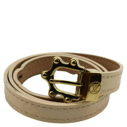 LOUIS VUITTON Leather Bracelet Beige