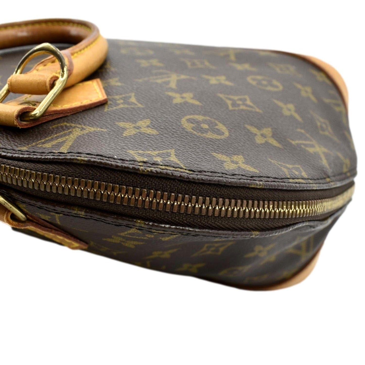 LOUIS VUITTON Alma  Monogram Canvas Satchel Crossbody Bag Brown