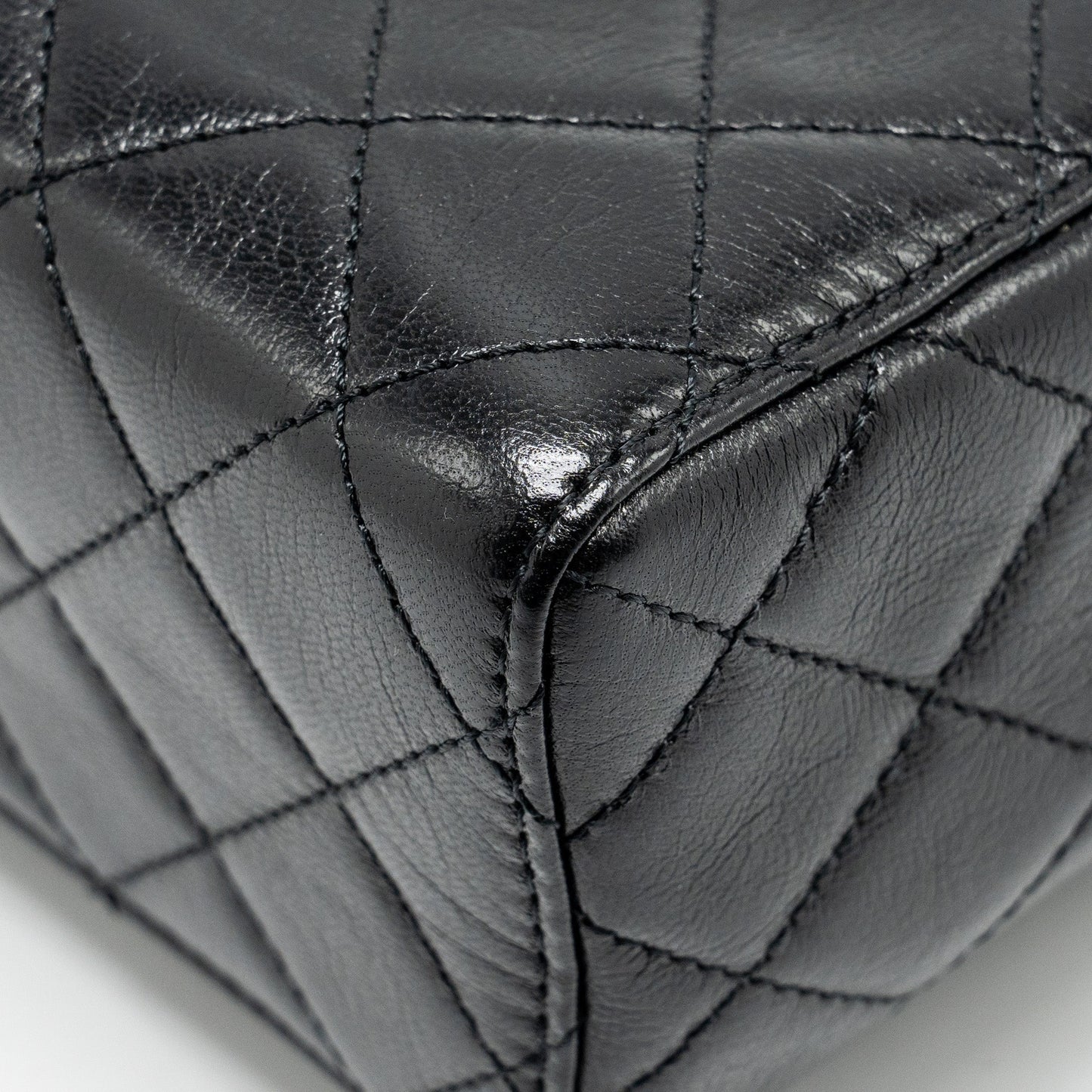 CHANEL 22K Retro Classic New Square Large Flap Bag Goatskin Black  (Microchip)