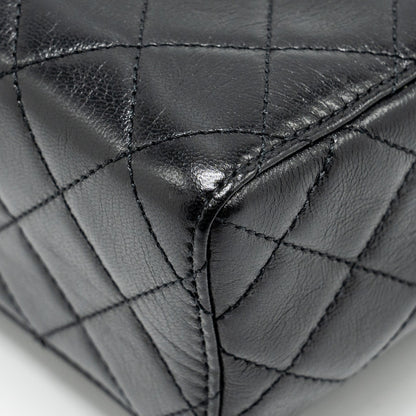 CHANEL 22K Retro Classic New Square Large Flap Bag Goatskin Black  (Microchip)