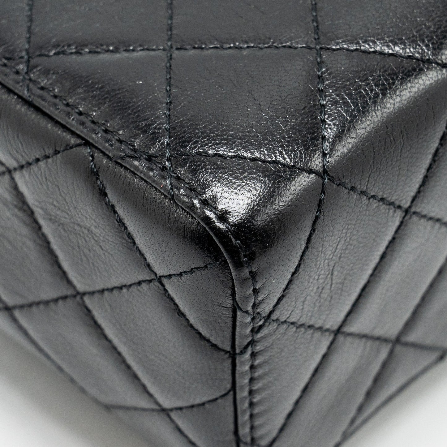 CHANEL 22K Retro Classic New Square Large Flap Bag Goatskin Black  (Microchip)