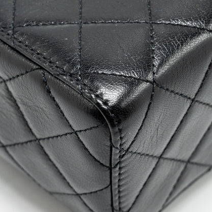 CHANEL 22K Retro Classic New Square Large Flap Bag Goatskin Black  (Microchip)