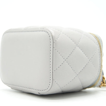 Chanel 21A Small handle Vanity with Chain Grey with