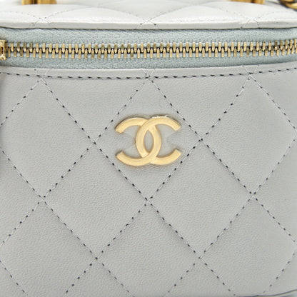 Chanel 21A Small handle Vanity with Chain Grey with