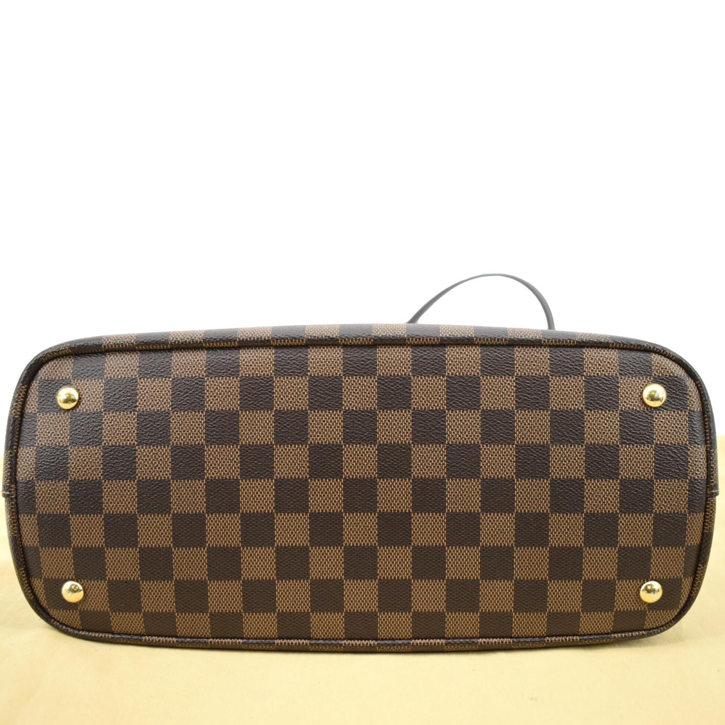 LOUIS VUITTON Kensington Damier Ebene Tote Bag Brown