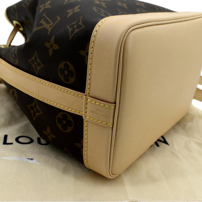 LOUIS VUITTON Petit Noe NM Monogram Canvas Shoulder Bag Brown
