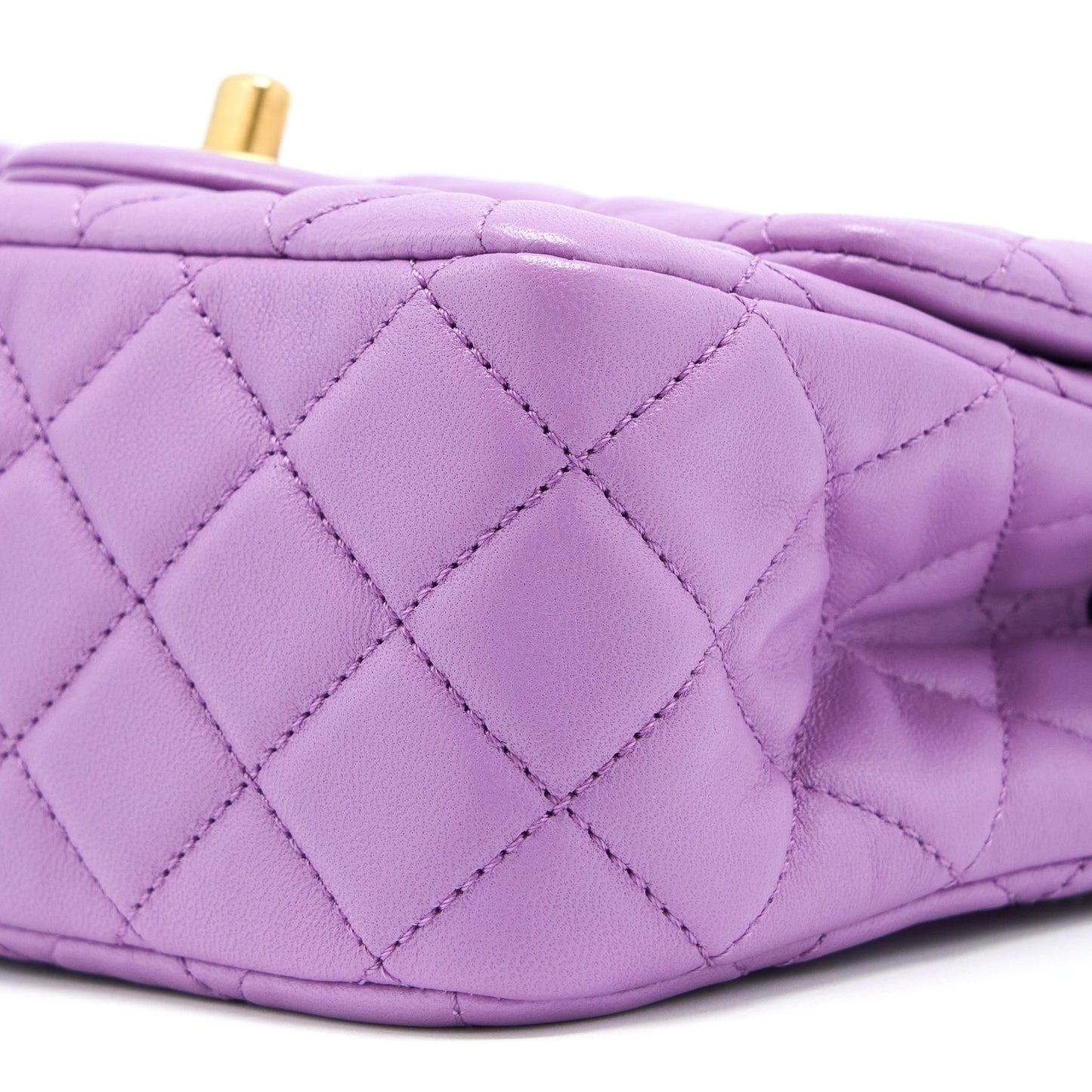 Chanel 22S Pearl Crush Mini Square Lambskin Purple
