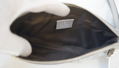 GUCCI Guccissima Interlocking G Wristlet Silver