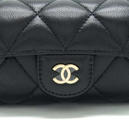 Chanel 21A Lipstick Mini Bag with Chain BLACK