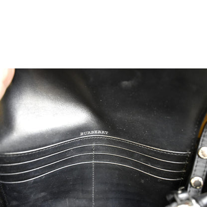 BURBERRY Hampshire Perforated Leather Crossbody Bag Black