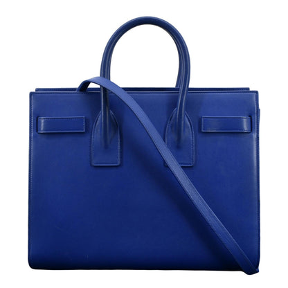 YVES SAINT LAURENT Sac de Jour Leather Shoulder Bag Blue
