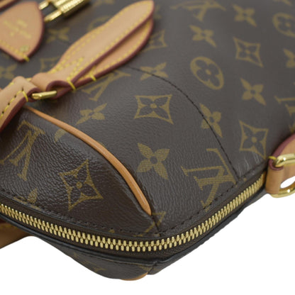LOUIS VUITTON Carry All MM NM Monogram Canvas Shoulder Bag Brown