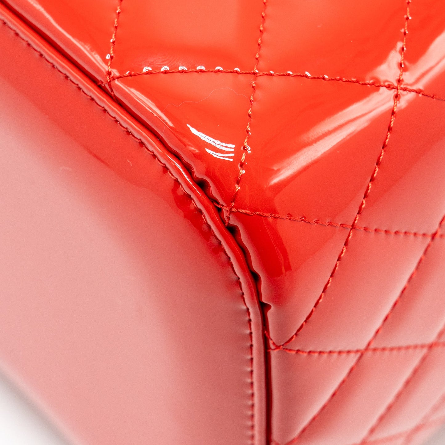 Chanel Large Vanity Pouch Patent Red