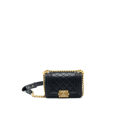 Chanel Boy Extra Mini Lambskin in Black
