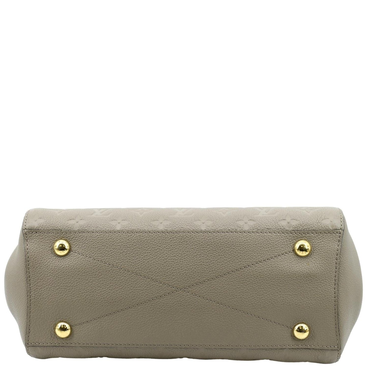 LOUIS VUITTON Montaigne MM Monogram Empreinte Shoulder Bag Tourterelle