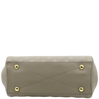 LOUIS VUITTON Montaigne MM Monogram Empreinte Shoulder Bag Tourterelle