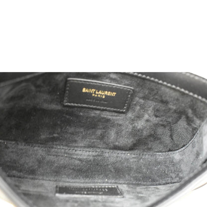 YVES SAINT LAURENT Le 5 A 7 Mini Leather Satchel Bag Black