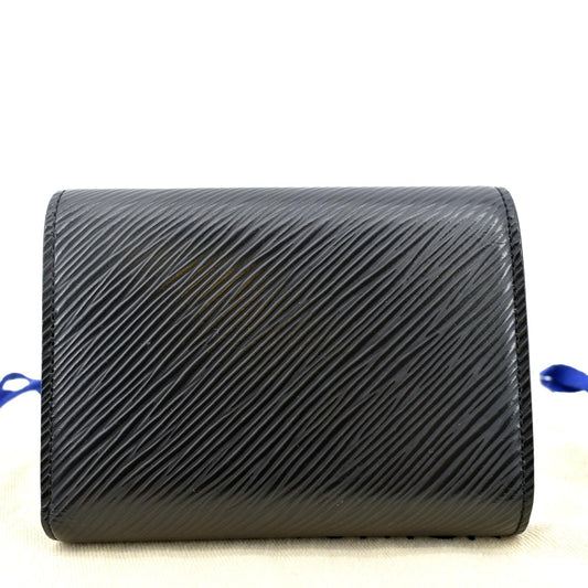 LOUIS VUITTON Twist Trifold Epi Leather Wallet Black