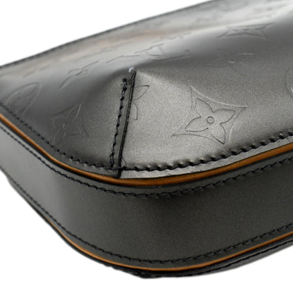 LOUIS VUITTON Pochette Accessoires Monogram Mat Fowler Pouch Bag Black