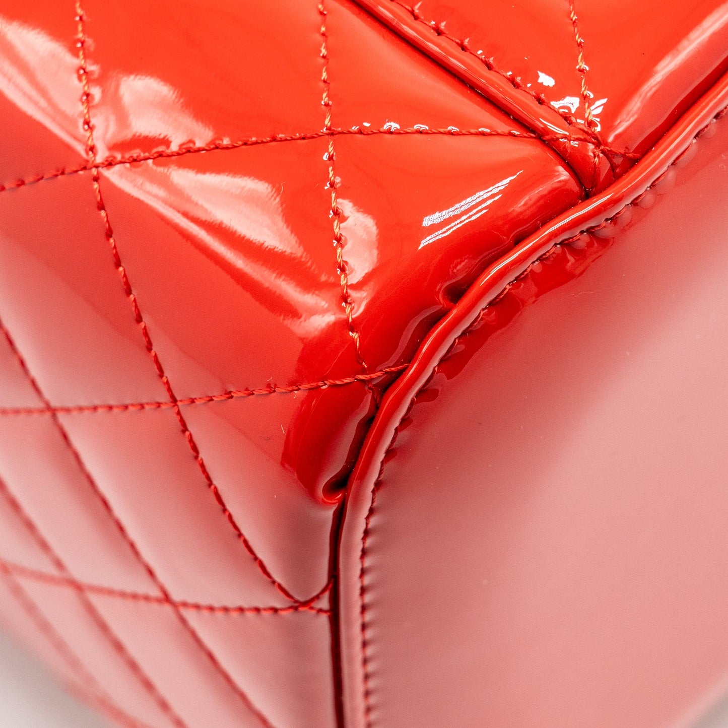 Chanel Large Vanity Pouch Patent Red