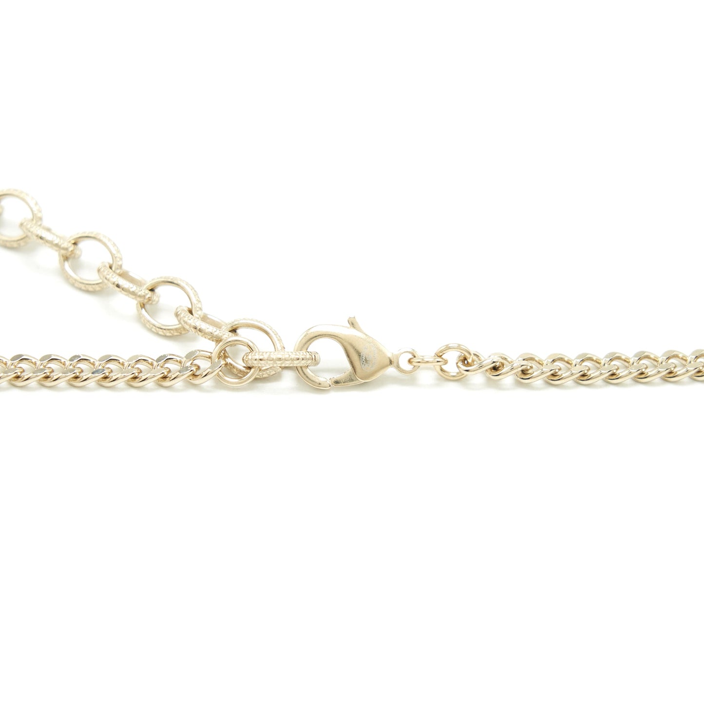 Chanel Lipstick And Square CC Necklace L