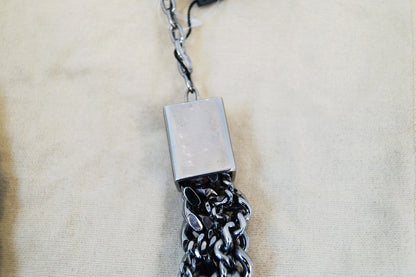 Burberry Multi Chain Gunmetal Necklace Adjustable