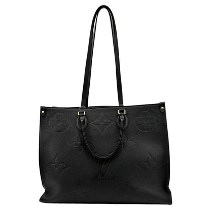 LOUIS VUITTON  Onthego GM Monogram Empreinte Leather Tote Bag Black