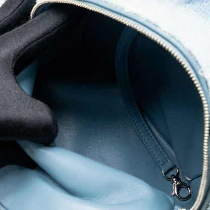 Chanel Mini Backpack Sequins Multicolour Blue