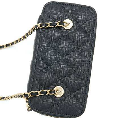 Chanel Long Vanity Case Caviar Black L (Microchip)
