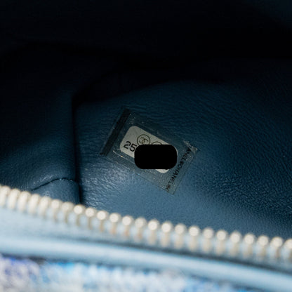 Chanel Mini Backpack Sequins Multicolour Blue