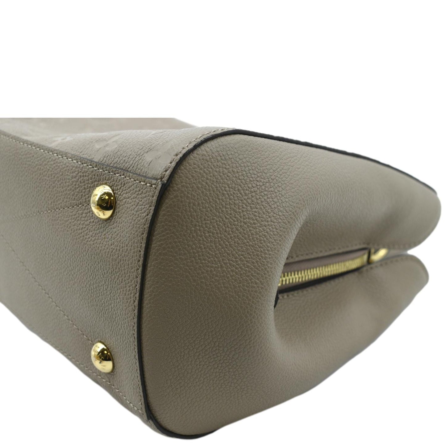 LOUIS VUITTON Montaigne MM Monogram Empreinte Shoulder Bag Tourterelle