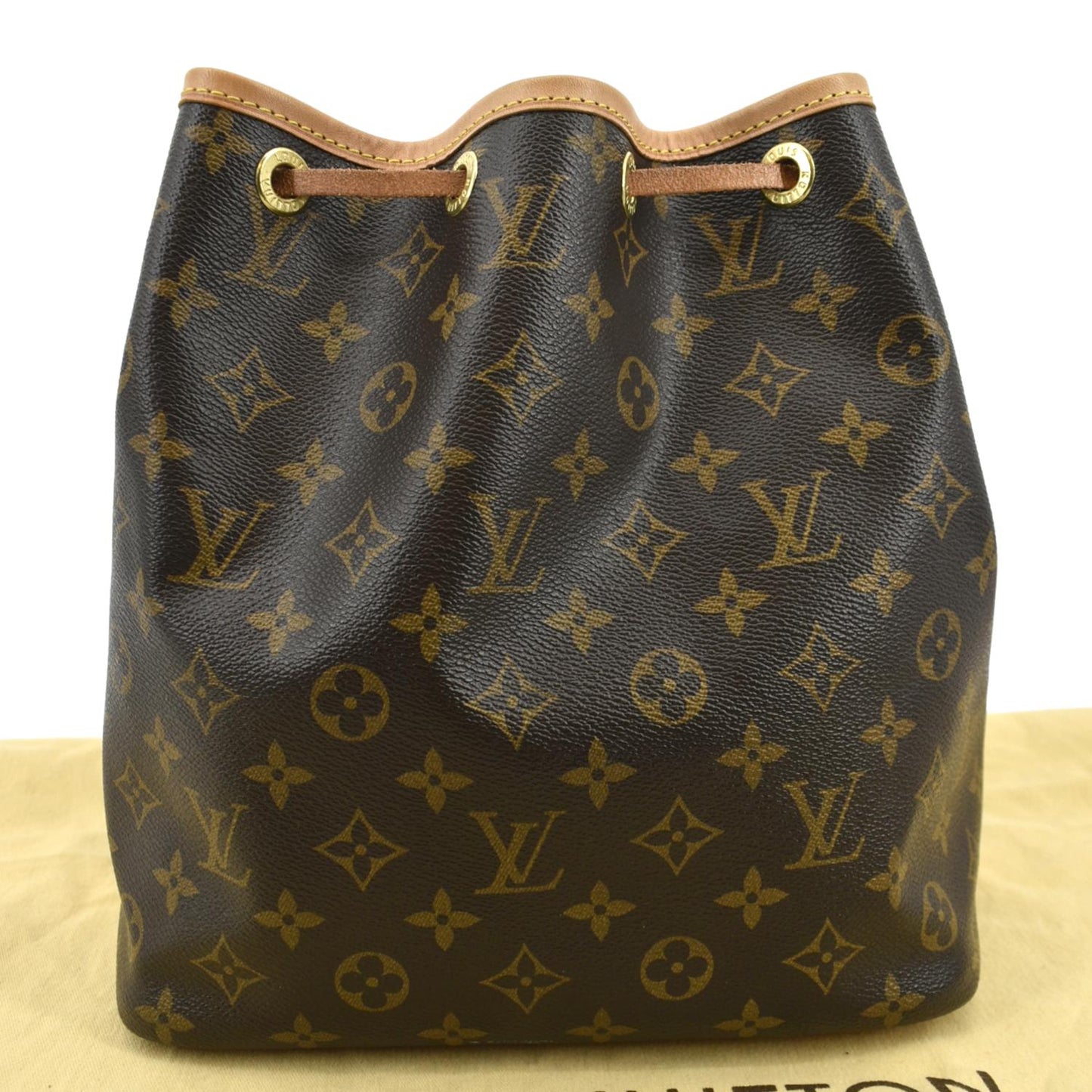 LOUIS VUITTON Petit Noe Monogram Canvas Shoulder Bag Brown