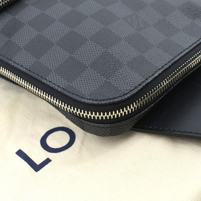 LOUIS VUITTON Avenue Sling Damier Graphite Backpack Bag Black