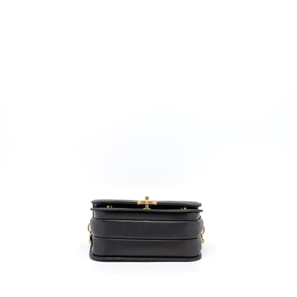 Chanel Messenger Bag Caviar Black Brushed  (Microchip)