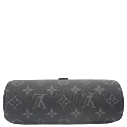 LOUIS VUITTON 3 Watch Case Monogram Eclipse Pouch Black