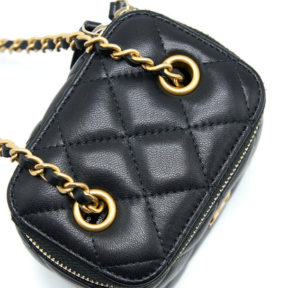 Chanel Pearl Crush Mini Vanity Lambskin Black