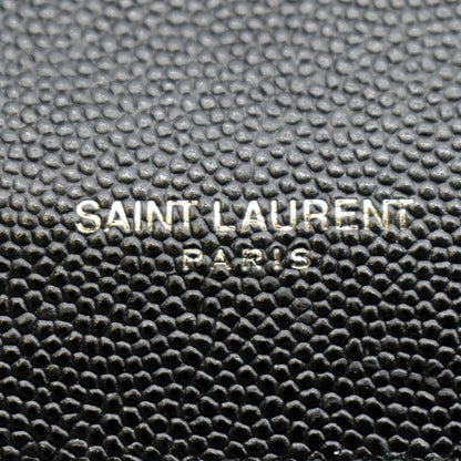 YVES SAINT LAURENT Kate Leather Chain Clutch Crossbody Bag Black
