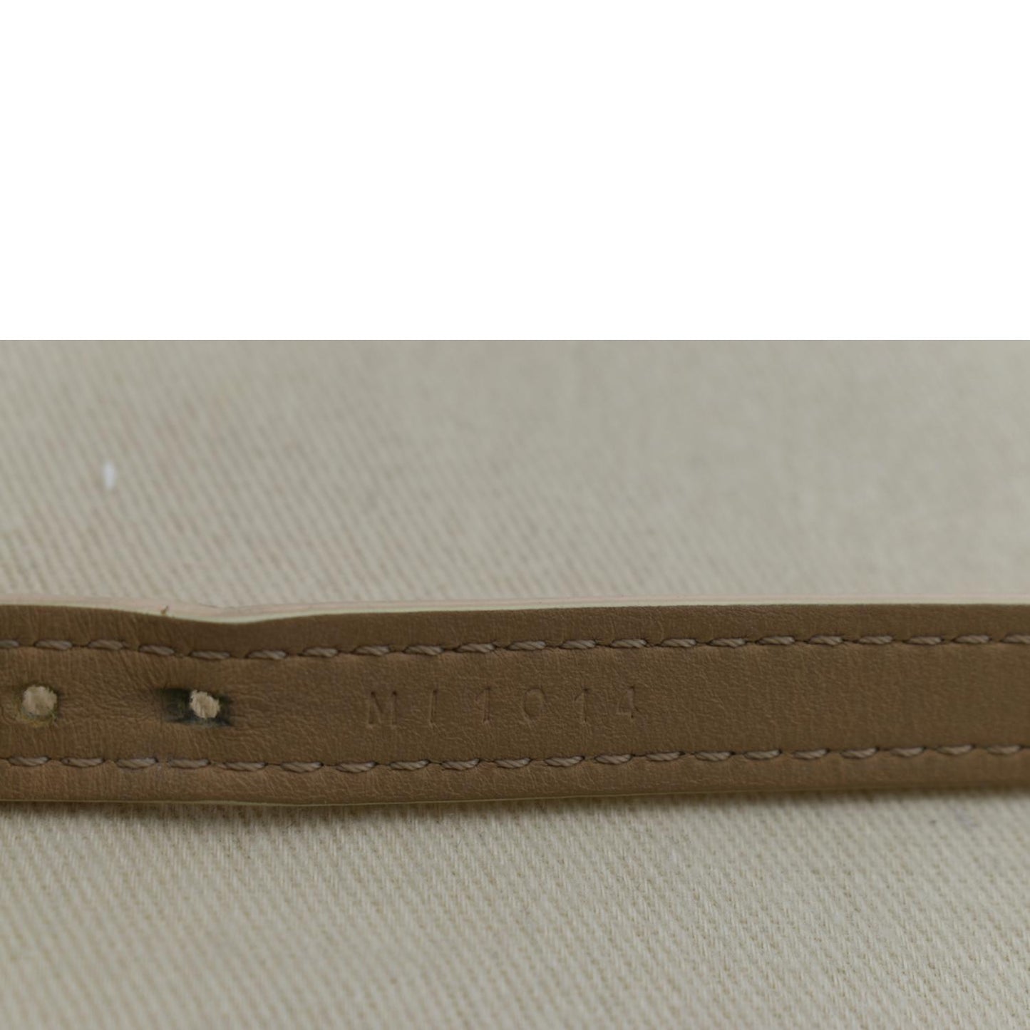 LOUIS VUITTON Leather Bracelet Beige