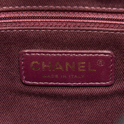 Chanel Tassel Hobo Bag Fringed Shiny Calfskin Black Brushed