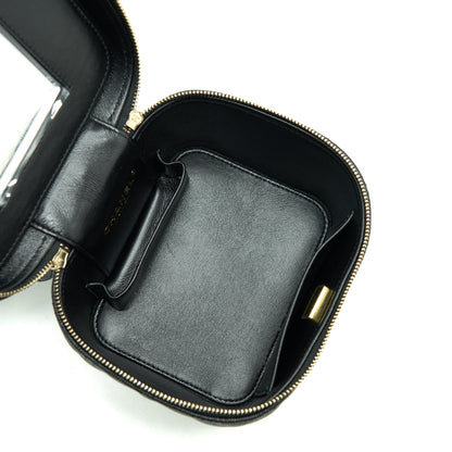Chanel 22S Top Handle Vanity Caviar Black L (Microchip)