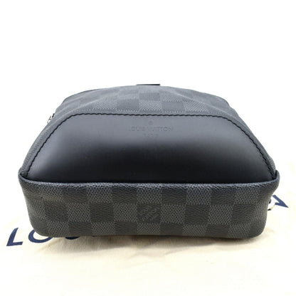 LOUIS VUITTON Avenue Sling Damier Graphite Backpack Bag Black