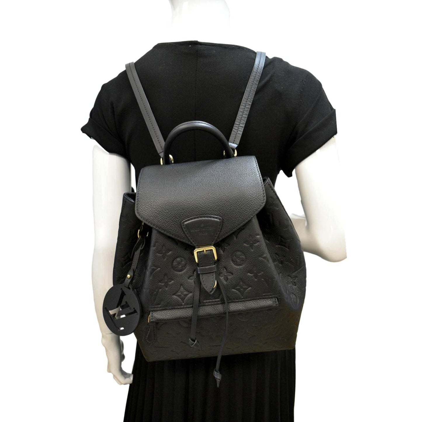 LOUIS VUITTON Montsouris NM PM Monogram Empreinte Backpack Black