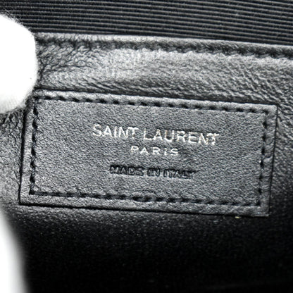 YVES SAINT LAURENT Kate Leather Chain Clutch Crossbody Bag Black