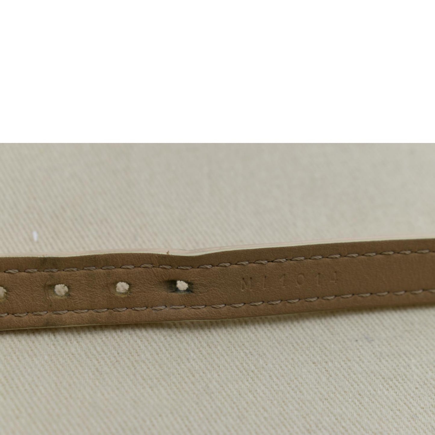 LOUIS VUITTON Leather Bracelet Beige
