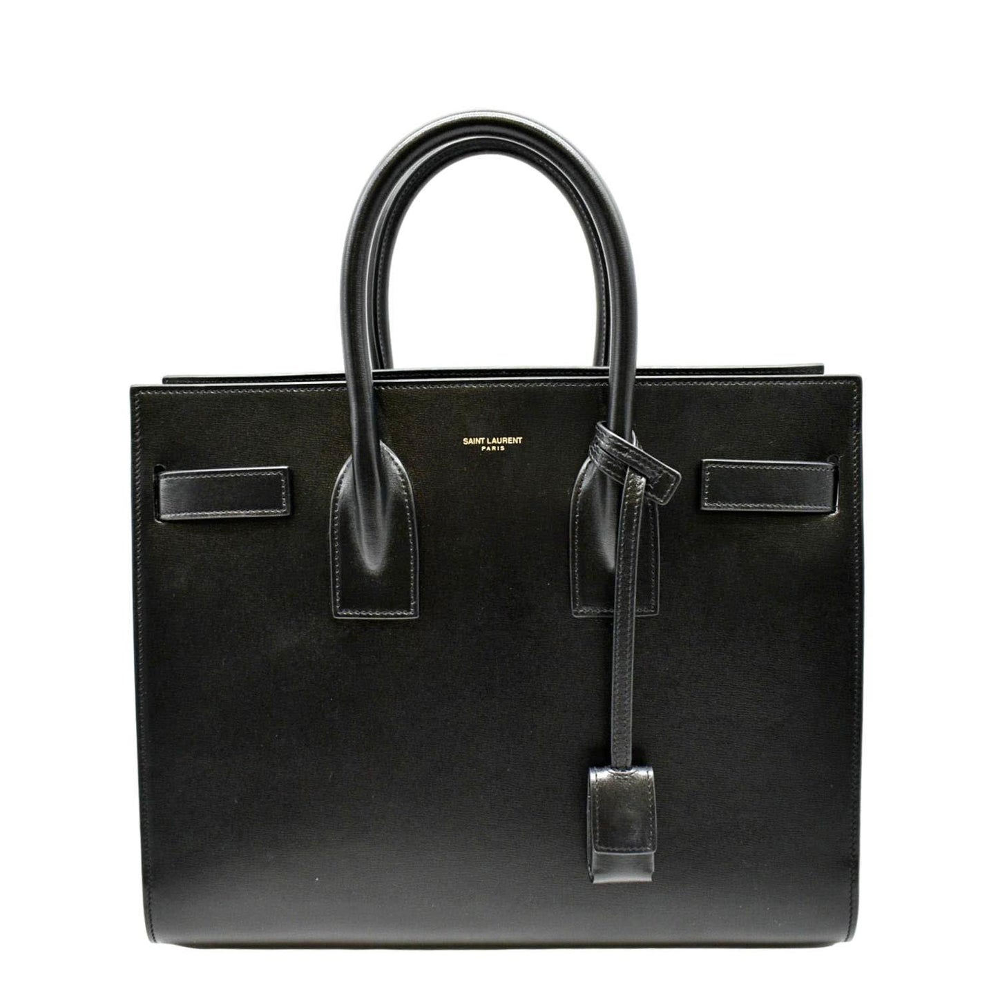 YVES SAINT LAURENT Sac de Jour Leather Satchel Shoulder Bag Black