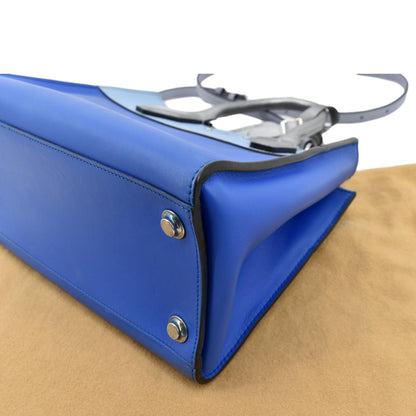 LOUIS VUITTON City Steamer Leather Shoulder Tri Color Bag Blue