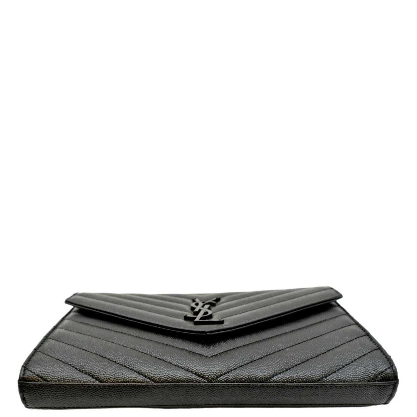 YVES SAINT LAURENT Cassandre Matelasse Chain Wallet Crossbody Bag Black